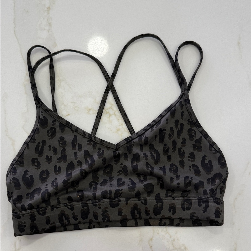 Old Navy Women’s army Green Leopard Print Strappy Bralette - size small